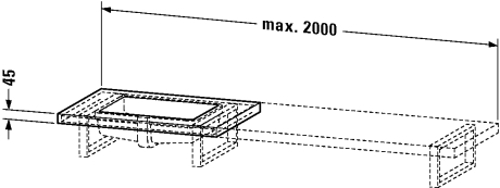 Slika od Delos Console for undercounter basin f-bonded