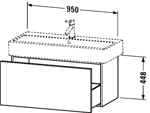 Slika od Delos Vanity unit wall-mounted