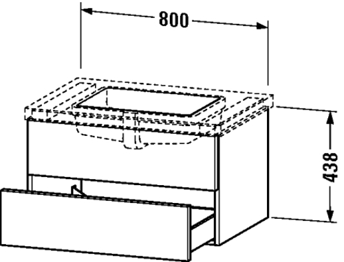 Slika od Delos Vanity unit wall-mounted for undercounter basin f-bonded