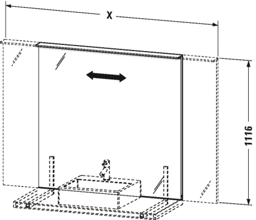 Slika od Delos Mirror on console (width variable)