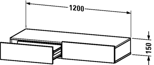 Slika od DuraStyle Shelf with drawer