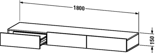 Slika od DuraStyle Shelf with drawer