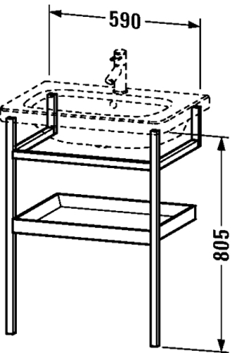 Slika od DuraStyle Furniture-Accessoires towel rail with included shelf