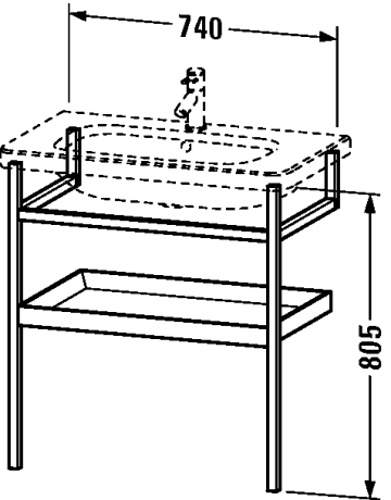 Slika od DuraStyle Furniture-Accessoires towel rail with included shelf