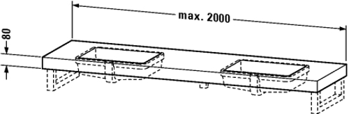 Slika od Fogo Console for undercounter basin f-bonded