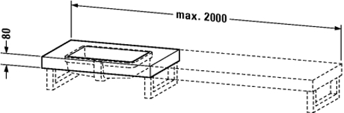 Slika od Fogo Console for undercounter basin f-bonded