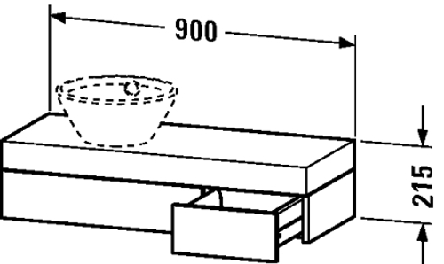 Slika od Fogo Console including drawer for wash bowls