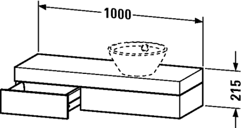 Slika od Fogo Console including drawer for wash bowls