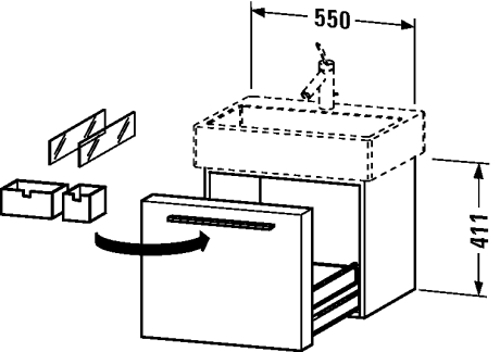 Slika od Fogo Vanity unit wall-mounted