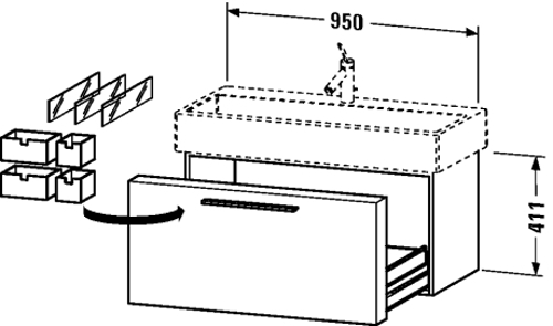 Slika od Fogo Vanity unit wall-mounted