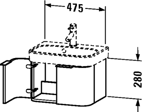 Slika od Happy D.2 Vanity unit wall-mounted