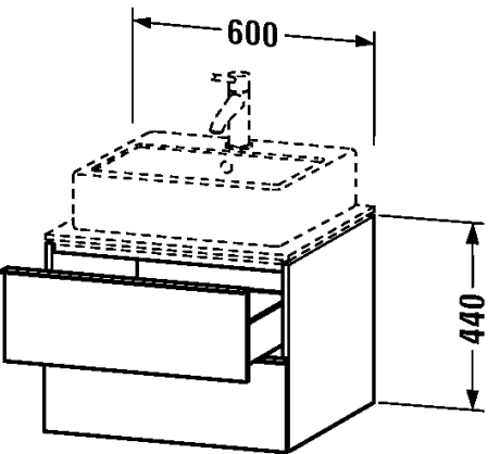 Slika od Happy D.2 Vanity unit for console