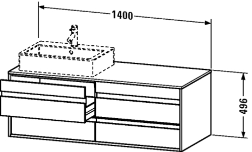 Slika od Ketho Vanity unit wall-mounted