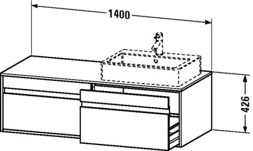 Slika od Ketho Vanity unit wall-mounted
