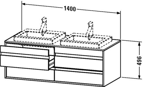 Slika od Ketho Vanity unit wall-mounted