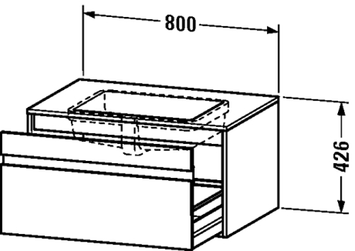 Slika od Ketho Vanity unit wall-mounted for undercounter basin f-bonded