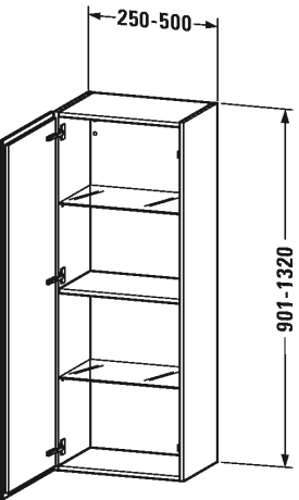 Slika od L-Cube Semi tall cabinet individual