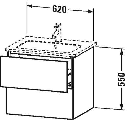 Slika od L-Cube Vanity unit wall-mounted