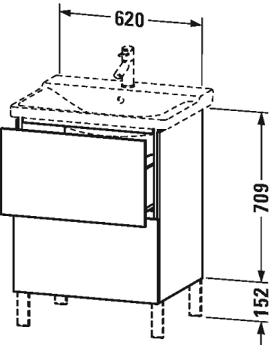 Slika od L-Cube Vanity unit floor-standing