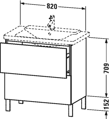 Slika od L-Cube Vanity unit floor-standing