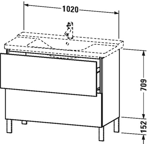 Slika od L-Cube Vanity unit floor-standing