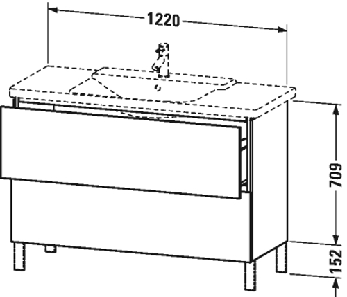 Slika od L-Cube Vanity unit floor-standing