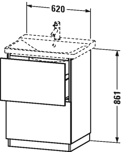 Slika od L-Cube Vanity unit floor-standing