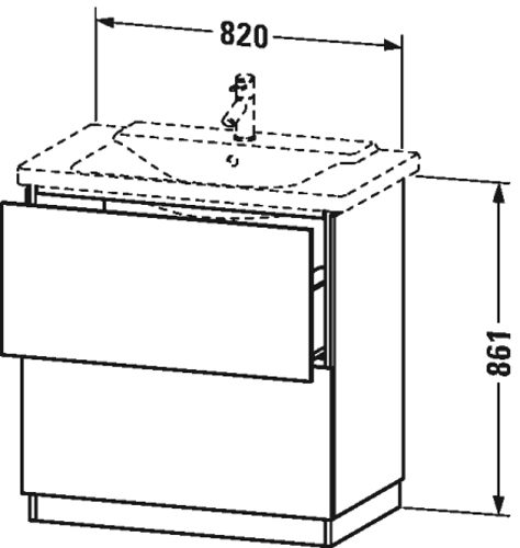 Slika od L-Cube Vanity unit floor-standing