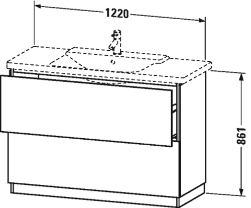 Slika od L-Cube Vanity unit floor-standing