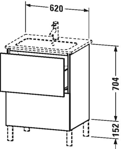 Slika od L-Cube Vanity unit floor-standing