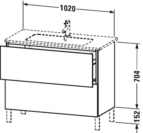 Slika od L-Cube Vanity unit floor-standing