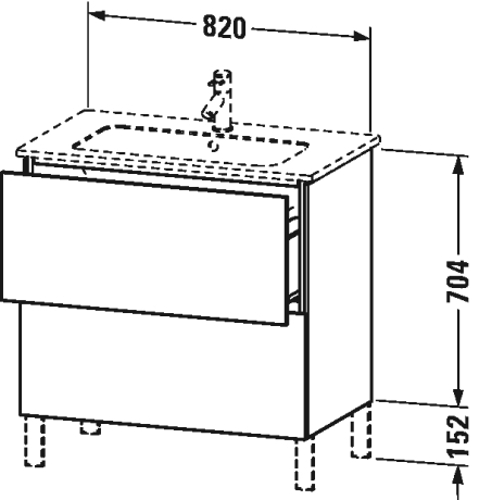 Slika od L-Cube Vanity unit floor-standing