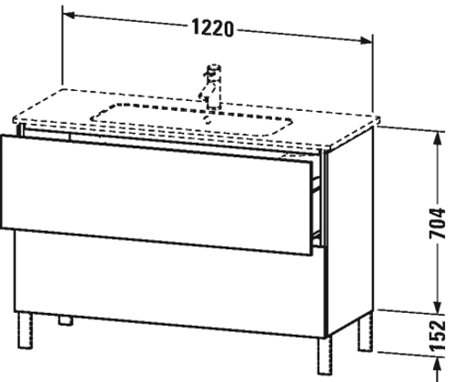 Slika od L-Cube Vanity unit floor-standing