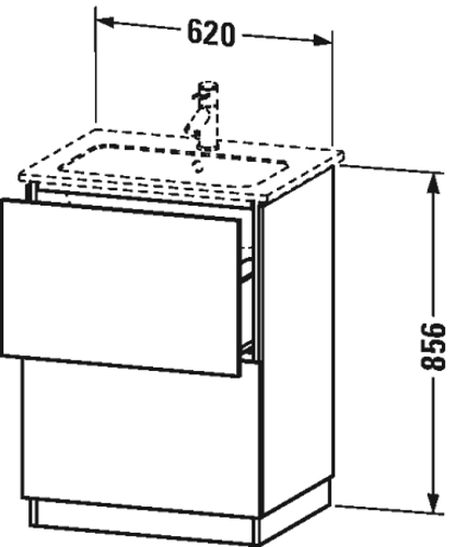 Slika od L-Cube Vanity unit floor-standing