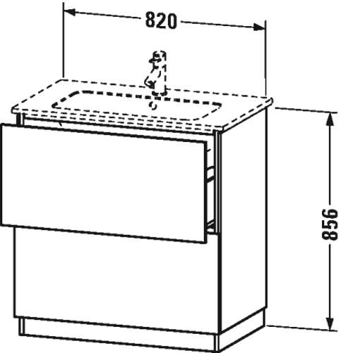 Slika od L-Cube Vanity unit floor-standing