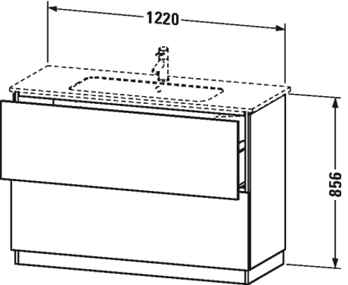 Slika od L-Cube Vanity unit floor-standing