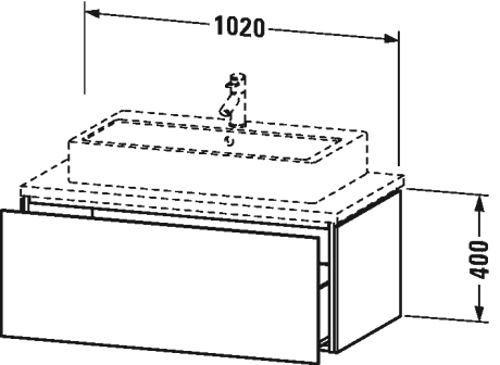 Slika od L-Cube Vanity unit for console