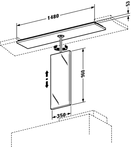 Slika od Light and mirror Mirror element with lighting