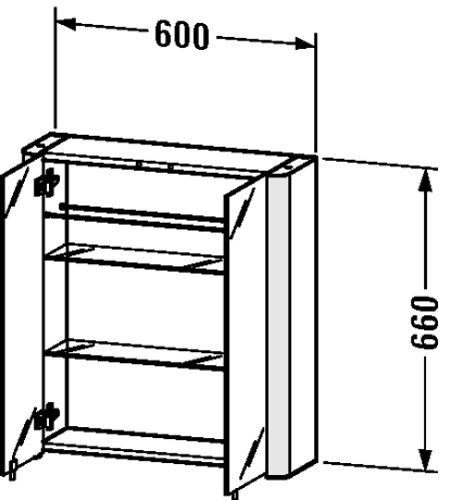 Slika od Light and mirror Mirror cabinet