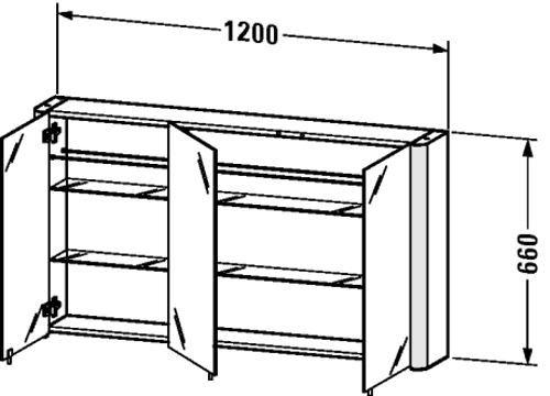 Slika od Light and mirror Mirror cabinet