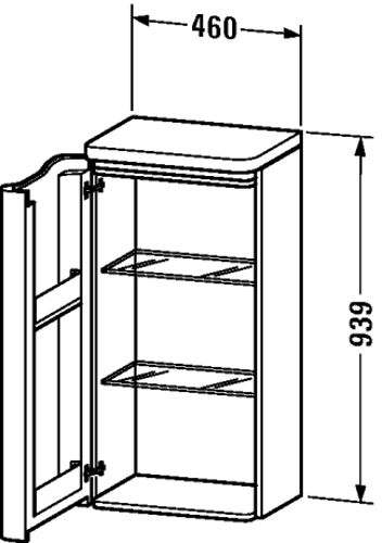 Slika od PuraVida Semi-tall cabinet