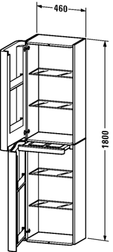 Slika od PuraVida Tall cabinet