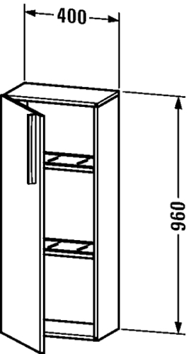 Slika od Vero Semi-tall cabinet