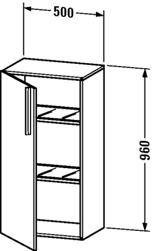 Slika od Vero Semi-tall cabinet