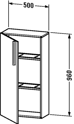 Slika od Vero Semi-tall cabinet