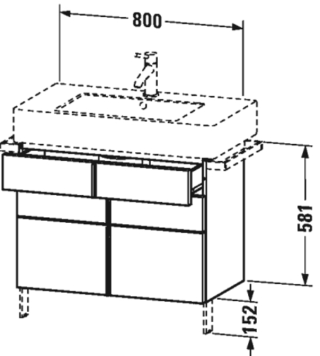 Slika od Vero Vanity unit floor-standing