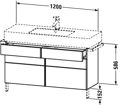 Slika od Vero Vanity unit floor-standing