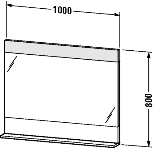 Slika od Vero Mirror with shelf below