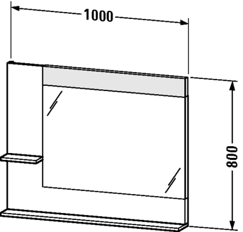 Slika od Vero Mirror with shelves laterally and below