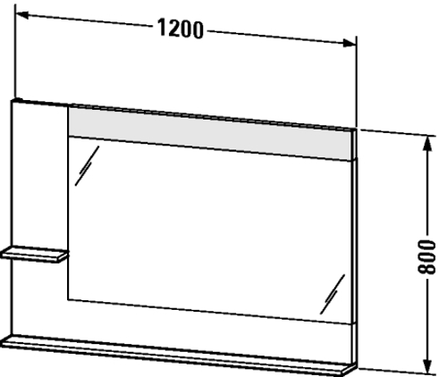 Slika od Vero Mirror with shelves laterally and below